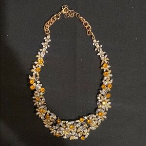 Elegant Gold and Silver Floral Necklace